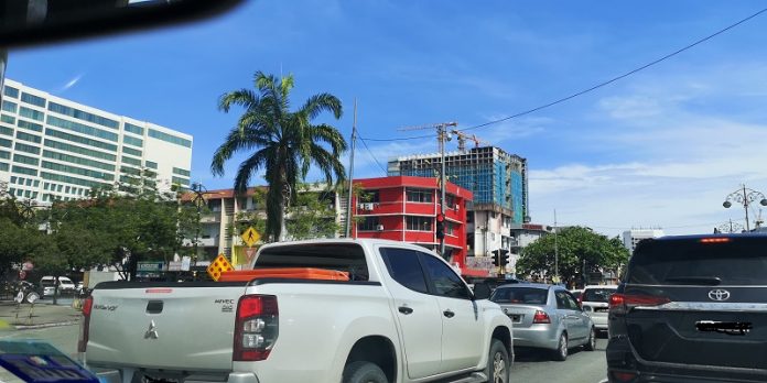 Motorists in Kota Kinabalu.