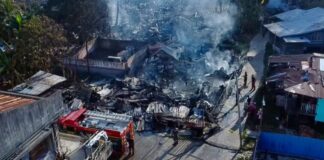 Morning blaze destroys 30 houses in Sandakan