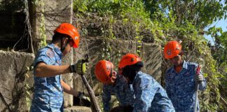 Ular sawa batik bersama 14 biji telur berjaya di tangkap APM Sandakan