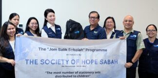 The Society of Hope Sabah selects Kiulu for its annual “Jom Balik Sekolah” outreach programme