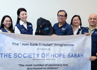 The Society of Hope Sabah selects Kiulu for its annual “Jom Balik Sekolah” outreach programme