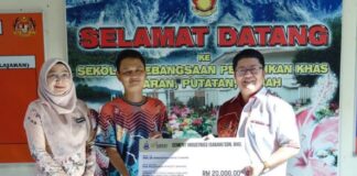 CIS salur RM20,000 kepada Pendidikan Khas Putatan melalui program CSR