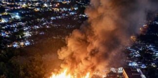 16 Homes Destroyed in Tawau Fire, Firefighters Successfully Protect 300 Additional Residences