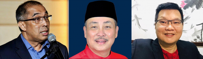 Gambar Hajiji (tengah), Salleh (kiri) dan Dr Lee.